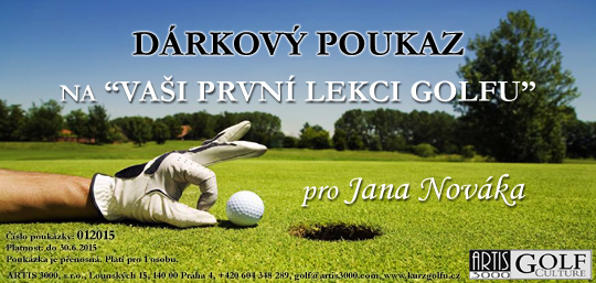 golf poukaz